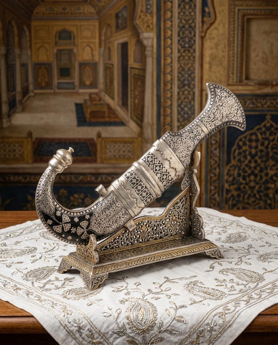 Arabic Jambiya Dagger Silver Koftgari Worked - Etsy