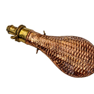 Antique Reproduction Victorian style bronze  gunpowder flask