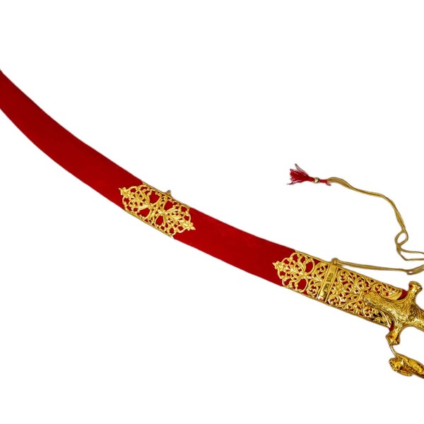 Indian wedding/Ceremonial sword with gold plated hilt and fittings