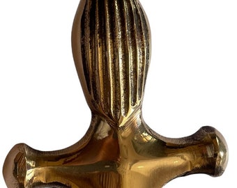 Golden collectible sword hilt for Rajput sword with carvings