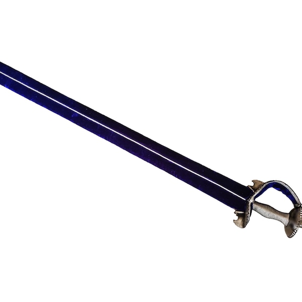 Indian khanda Sword with Damascus blade and Blue Sheath