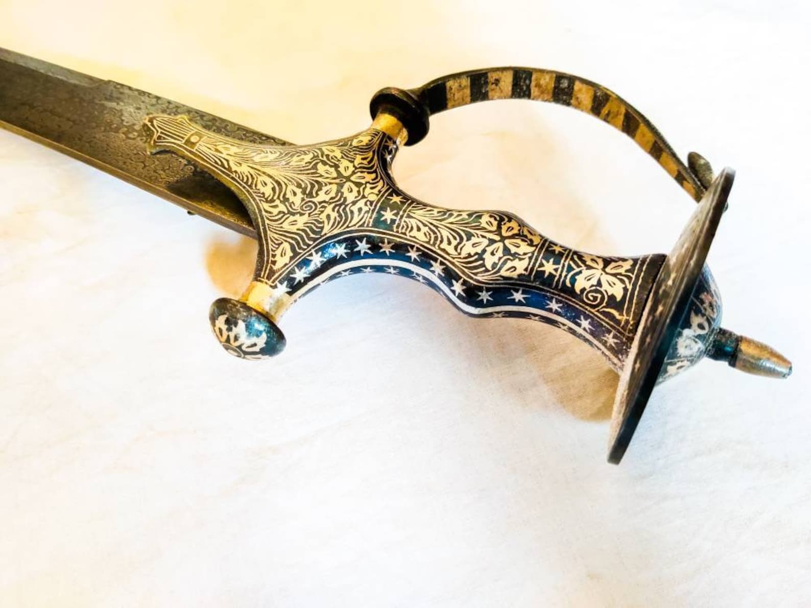 Handcrafted Indian Talwar/ Sword with Silver Koftgari work and | Etsy