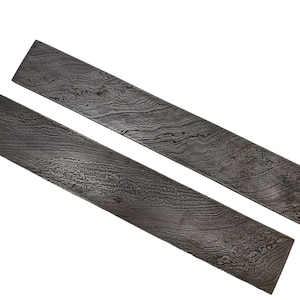 Lot von zwei handgeschmiedeten Damaststahl Rohling Billet für die Herstellung Messer 10 * 1,5 Zoll Dicke 4 mm ca Twist Muster