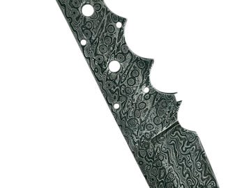 Damaszener Enthäuten Messer Rohling Klinge Jagd Kleine Skinner Blanks Stahl 1095HK Rohling Klingen Benutzerdefinierte Messer machen Kohlenstoffstahl