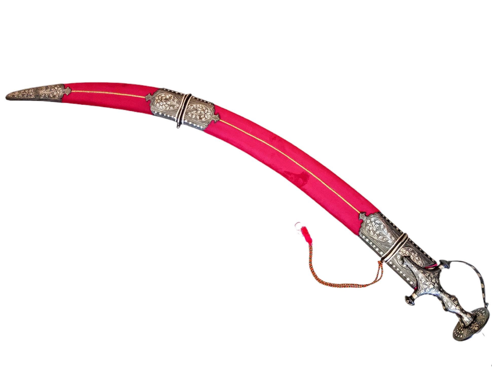 Handcrafted Indian Talwar/ Sword With Silver Koftgari Work and Etsy UK