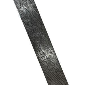 Barra de acero de Damasco con patrón retorcido forjado a mano para fabricar protectores de cuchillos, joyas, etc., 15 x 2 pulgadas, 4 mm de espesor aprox.