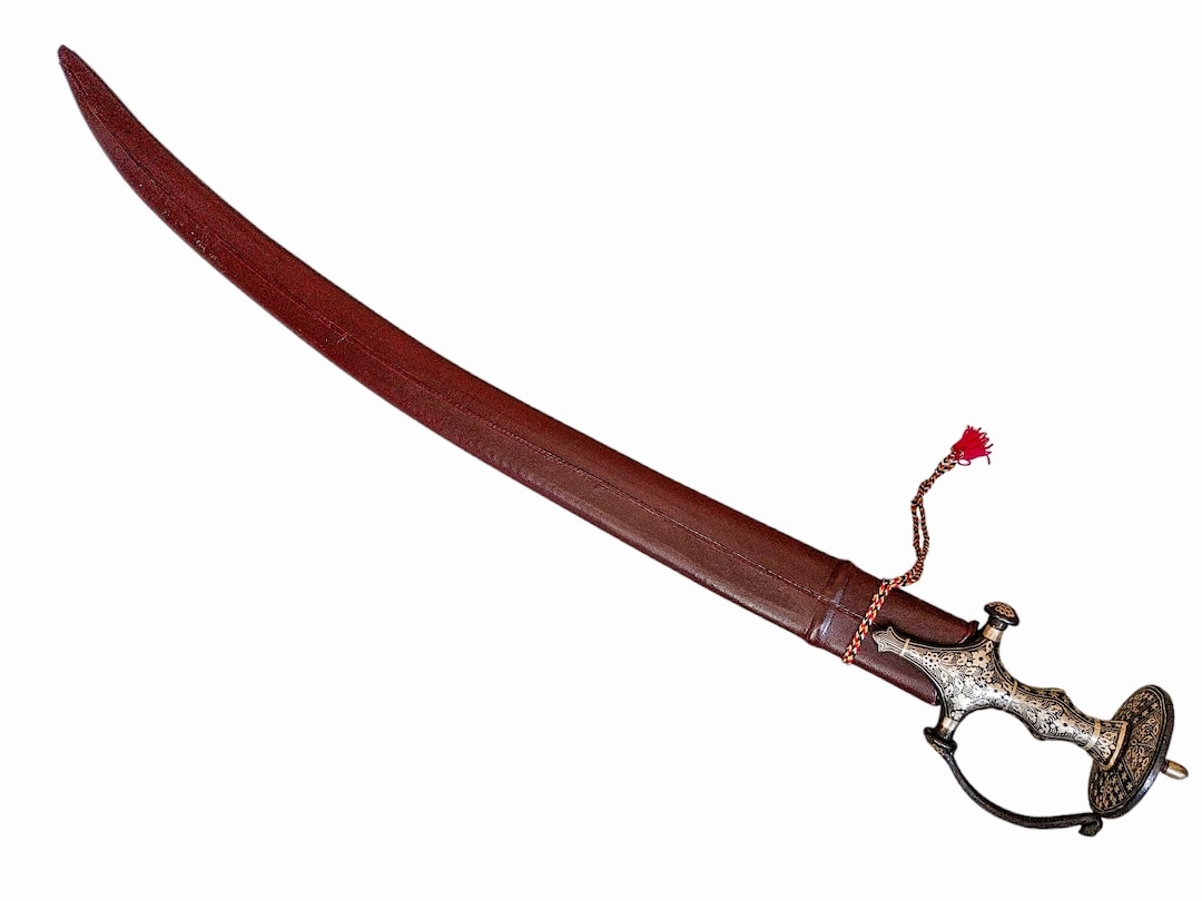 Handcrafted Indian Talwar/ Sword With Silver Koftgari Worked Comes With ...