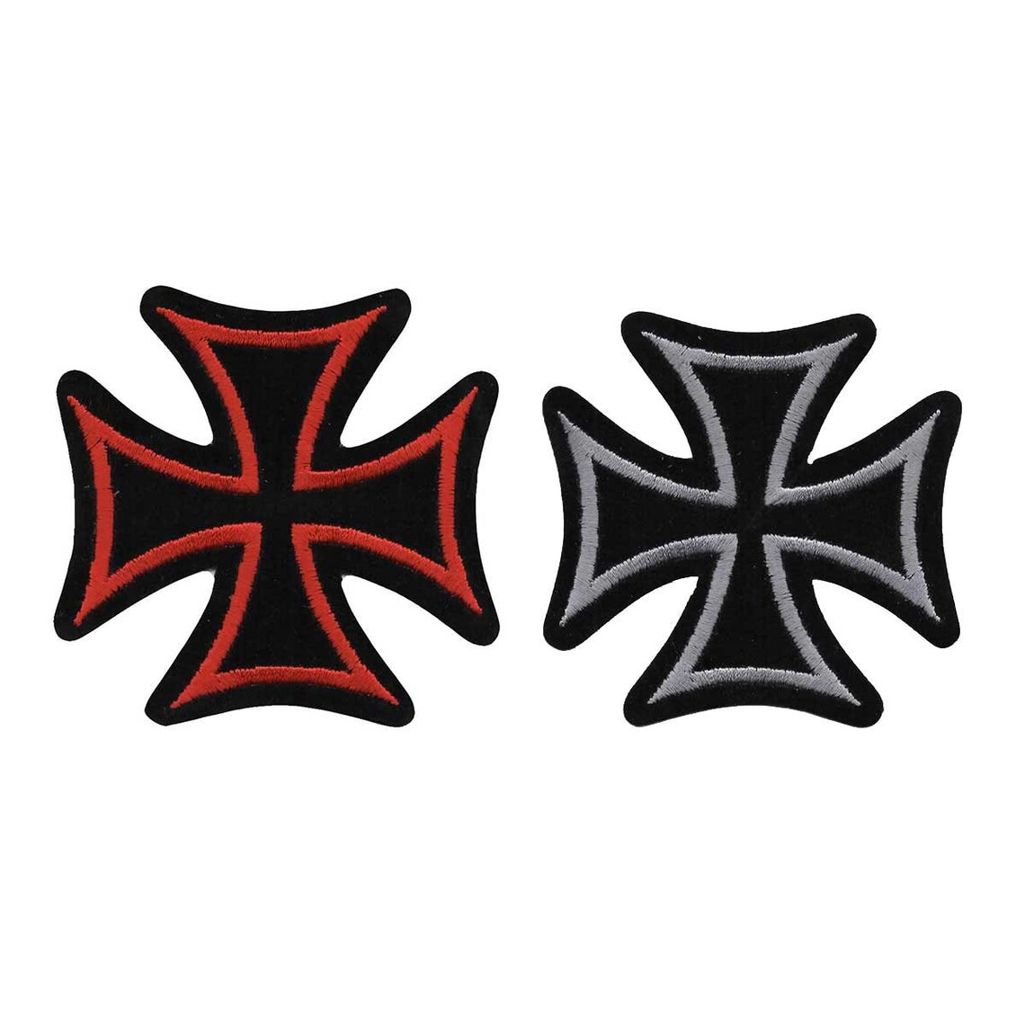 Iron Cross Embroidered Patch Motorcycle Ironon Etsy