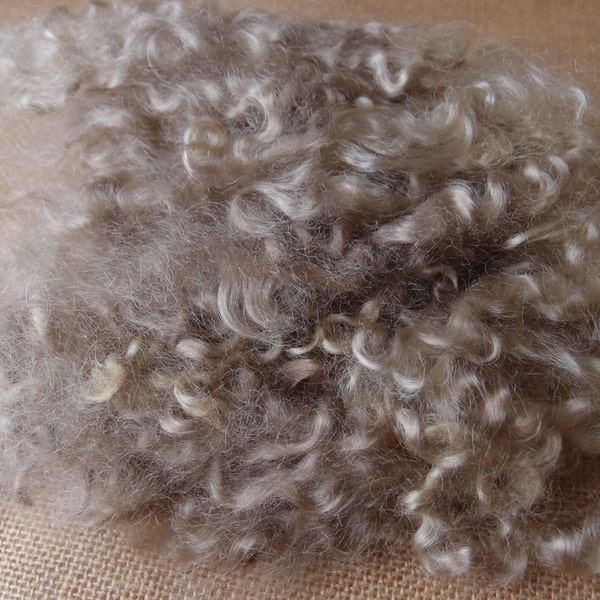 Mohair for Dolls-Reborns  hair  / Young Goat / Very Light Brown / 30g (F40D353)