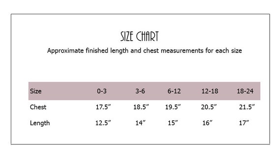 Toddler Dress Size Chart