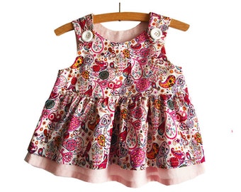 Size 0-24M/ Romper Dress Pattern/ Toddler dress pattern/ Girl's Dress Pattern/ Baby dress pattern/ Childrens Sewing Pattern