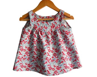 Size 3Y-7Y /The ELLY Top Pattern/ Toddler top pattern/ Girls Top Pattern/ Childrens Sewing Pattern.