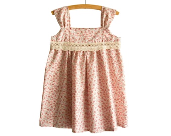 Tamaño 2-6Y / Verano Chica Vestido Patrón Tutorial / Patrón de vestido de niño pequeño / Patrón de vestido de las niñas / patrones de costura de los niños