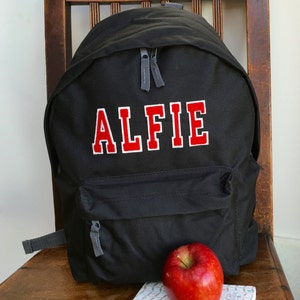 Sac à dos personnalisé style universitaire avec lettres, sac à dos pour filles et garçons, école de sport, école de natation, sac de football