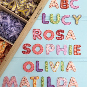 Embroidered Iron On Patchwork Alphabet Letters