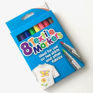 Fabric Pens T Shirt Markers Colouring in Permanent Fabric Pens Colours Regular Colours Machine washable Colour in White Pumps Doodle Art