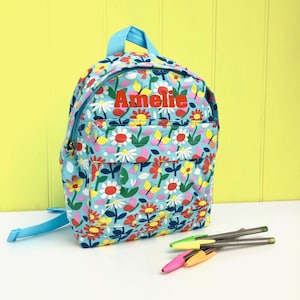 Sac à dos brodé garçon et fille, sac pour la chambre de bébé pour tout-petit, prénom de l'enfant, cartable de rentrée personnalisé