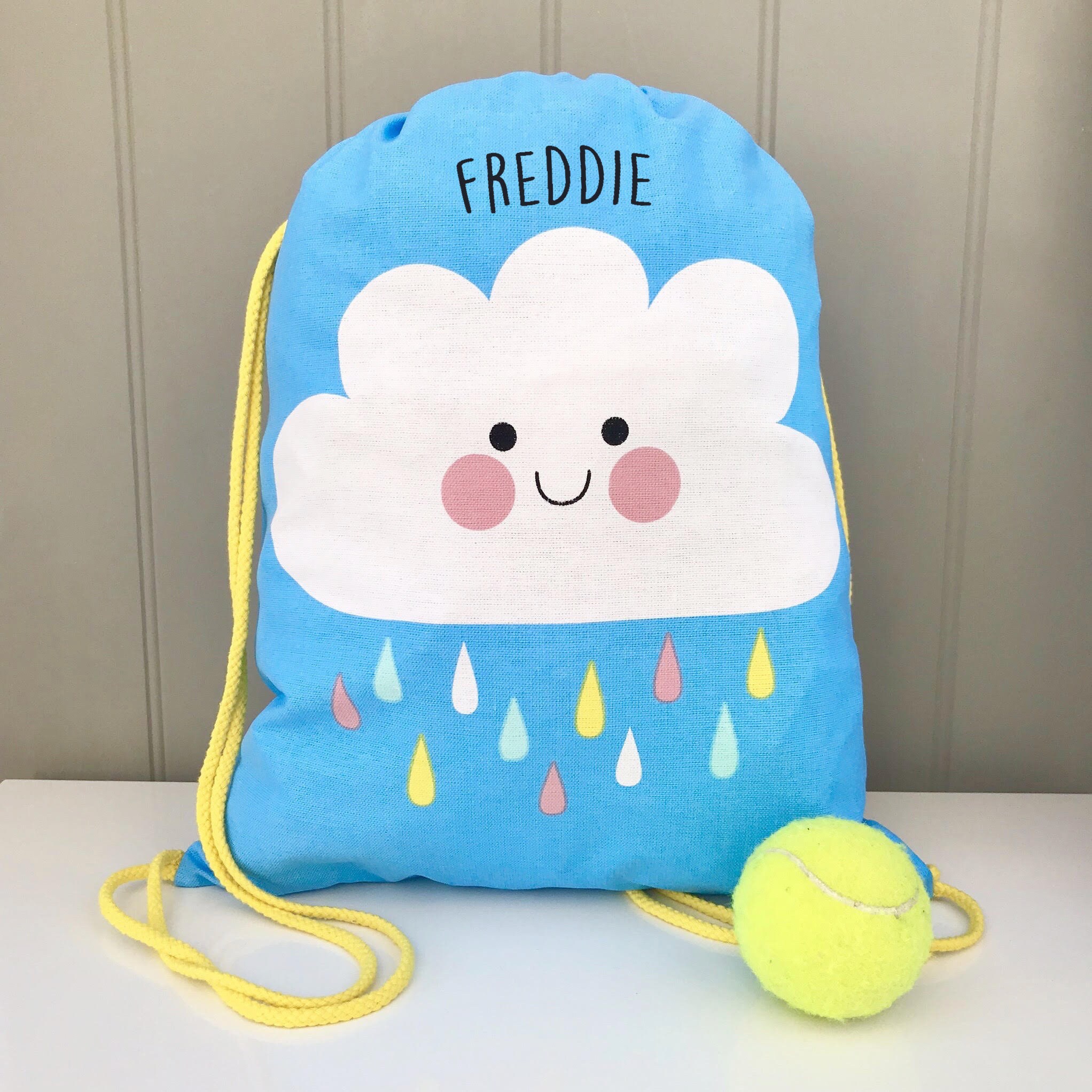 Personalised Zebra Gym Bag Swim Nursery Drawstring School PE Kit Sports Kids