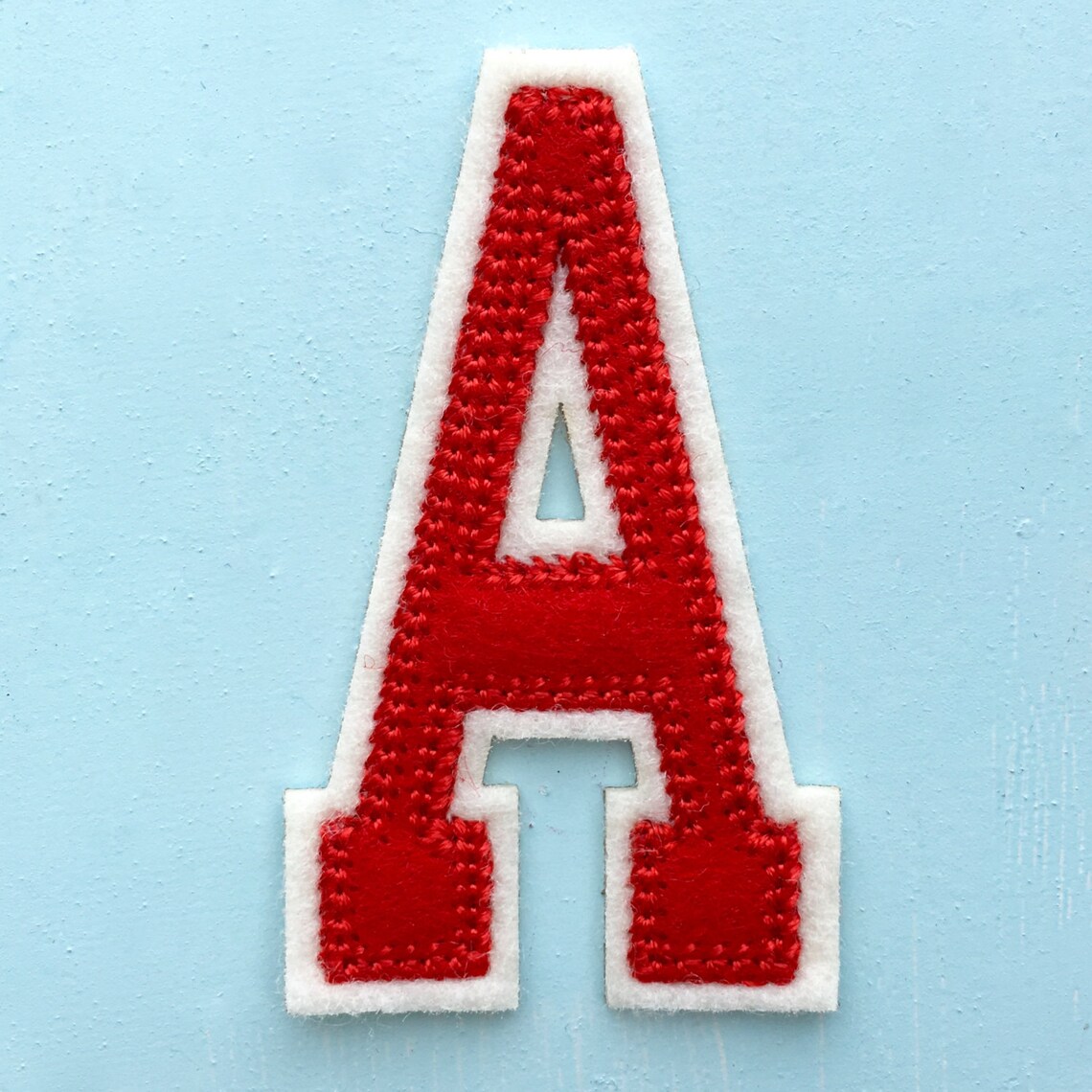 Embroidered Iron on Patch Varsity Alphabet Letters Custom Name Etsy