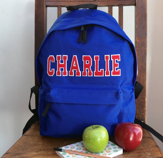 Backpack With ANY NAME Kids Children Teenagers School Uni Student
