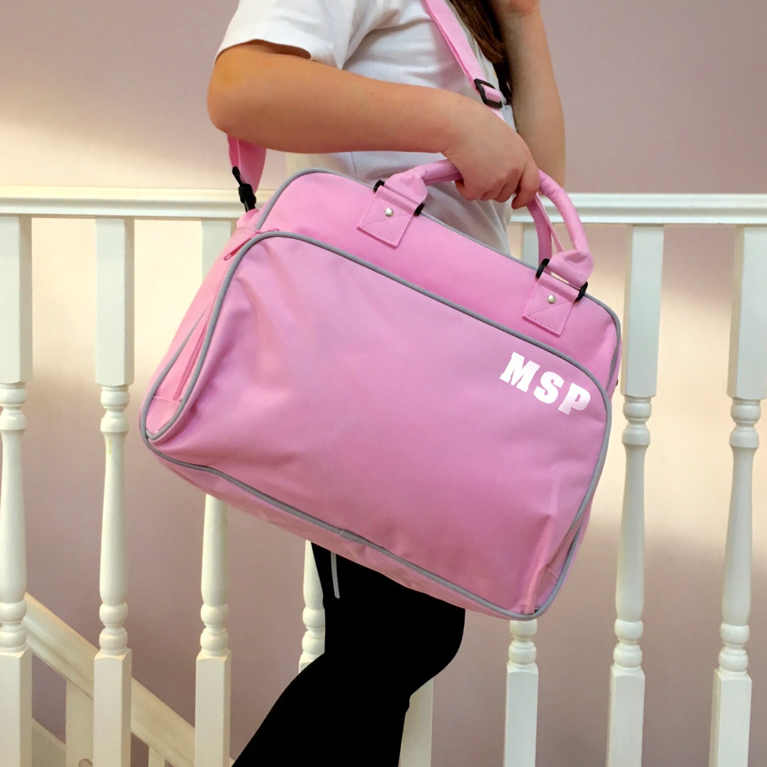 Retro Style Dance Gym Bag Girls Pink Bag Swimming Bag Etsy UK