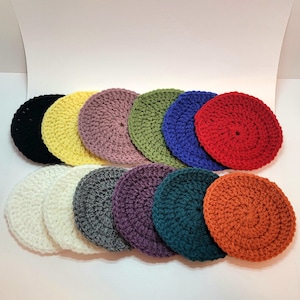 Set of 4 Round Coasters | Crochet Home Decor