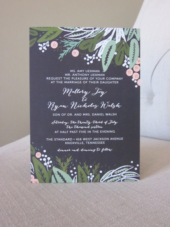 Pack of 10 Evening Invitations & RSVP Mrs & Mrs Floral Chalkboard Pack of 10 Evening Invitations & RSVP Mrs & Mrs Floral Chalkboard