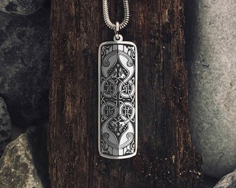 Silver Pendant Handmade Celtic Art Macregol Gospel Refined Jewellery zoomorphic Jewelry Ireland Scotland Sterling Silver