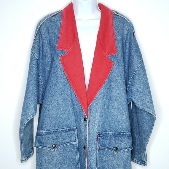 Vintage Pioneer Wear Jean Coat Duster Womens 10 R… - image 2