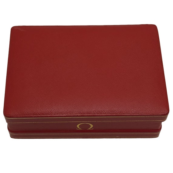Vintage Red Omega Watch Box Only 50s or 60s Chron… - image 4