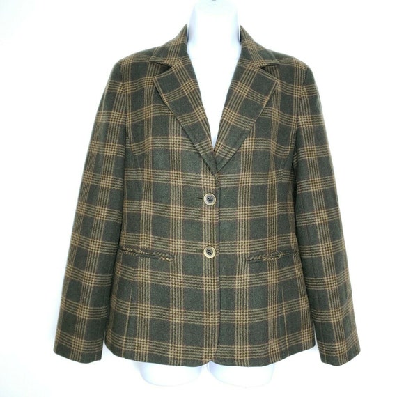Talbots Blazer Jacket Vintage Womens Size 6 Italian Fabric Wool