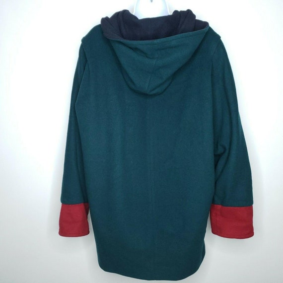 Mackintosh New England Hooded Wool Coat 10 Green … - image 2