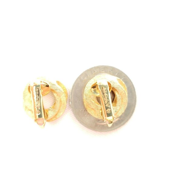 Vintage 80s Avon Golden Swirl Clip On Earrings Te… - image 8