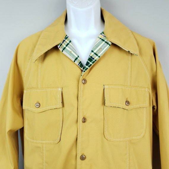 Vintage Cal Craft Rockabilly Jacket Green Plaid T… - image 3