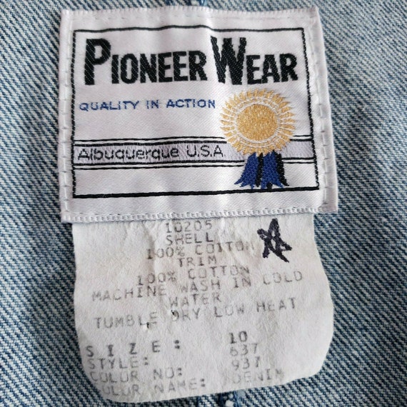 Vintage Pioneer Wear Jean Coat Duster Womens 10 R… - image 4