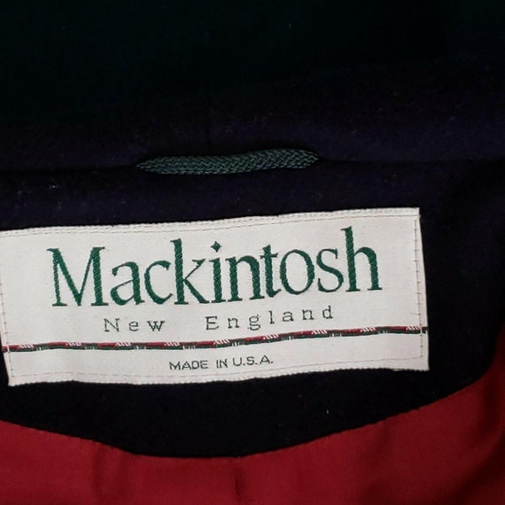 Mackintosh New England Hooded Wool Coat 10 Green … - image 3