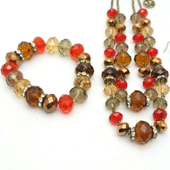 Vintage Crown Trifari Faceted Glass Bead Necklace… - image 8