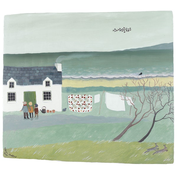 Signed, titled and numbered fine art print of "Calennig" - from an original artwork by Valériane Leblond