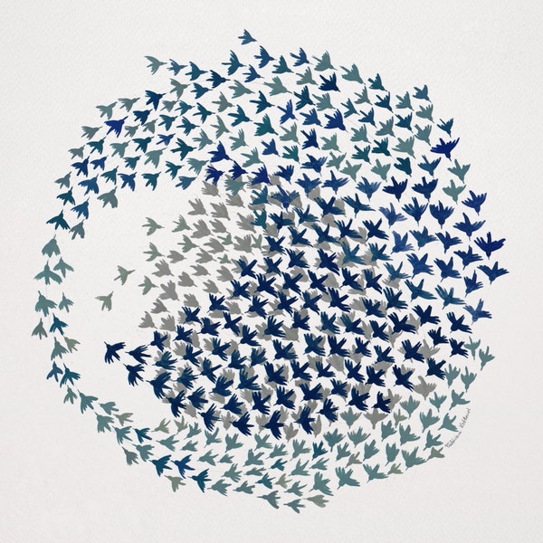 Signed, titled and numbered fine art print of 'Adar troellog' - from an original artwork by Valériane Leblond