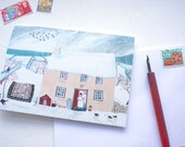 Card 'Y Dychwelyd' - illustration by Valériane Leblond