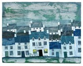 Signed, titled and numbered fine art print of 'Y Goleudy yn y storm' - from an original artwork by Valériane Leblond