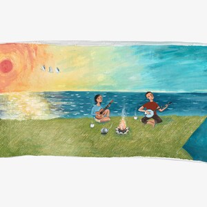 ヴァレリアンヌ・ルブロンドのオリジナル作品より、「Marche à l'ombre」の署名、タイトル、番号入りファインアートプリント