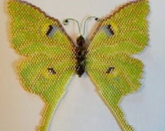 Bead Kit for Luna Moth includes pattern/tutorial