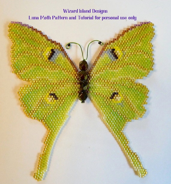 Luna Moth PDF Pattern and Tutorial Etsy