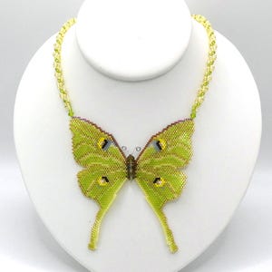 Luna Moth Necklace 19 inches