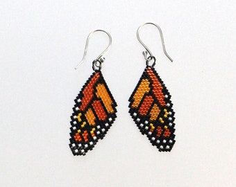 Monarch Butterfly Wing Earrings