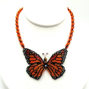 Monarch Butterfly Necklace 20 inches