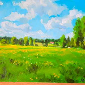 Original Oil Painting - Summer&#39;s Field