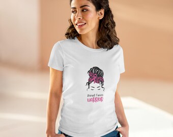 Camiseta de apoyo a sobrevivientes del cáncer de mama, algodón