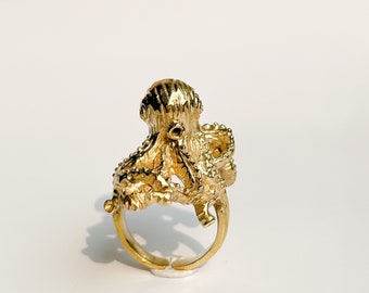 Octopus Brass -Ring (s2)